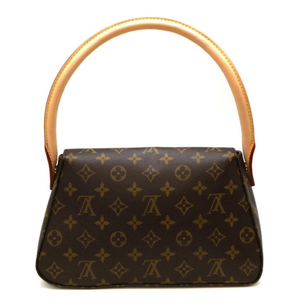 Louis Vuitton Looping LV Bag Hobo Canvas Brown One Monogram Shoulder